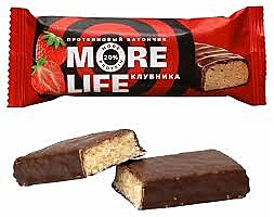 Батончик MoreLife Клубника 40 гр 1/20