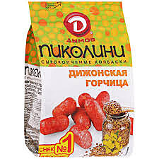 Колбаски Пиколини 50гр. с/к  вкус. Дижонская горчица Дымовские