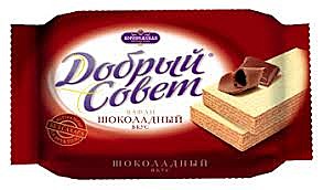 Вафли фас. ДОБРЫЙ СОВЕТ 73гр шоколодные на фруктозе 1/12 ВЛ