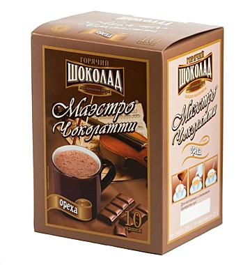 Какао напиток гор. шоколад МАЭСТРО Чоколатти 25гр орех 1/10*15