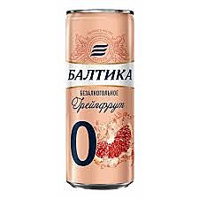 Пиво БАЛТИКА №0  0,33л ж/б Грейпфрут 1/24  