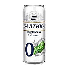 Пиво БАЛТИКА №0  0,45л ж/б светлое 1/24 