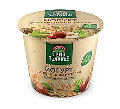 Йогурт СЕЛО ЗЕЛЕНОЕ 120гр отруби/злаки/орехи БЗМЖ 1/8