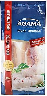 Минтай филе порц. с/м 400гр 1/12 Агама