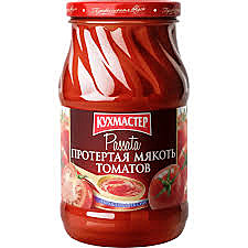Протертая мякоть томатов  ПАССАТА 480гр 1/8 Кухмастер