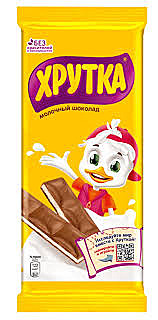 Шоколад ХРУТКА молочный с молочной начинкой 90г. 1/20