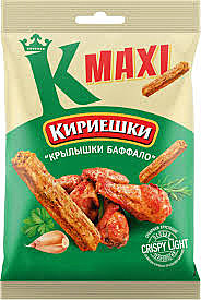 Сухарики MAXI Куриные крылышки Баффало 60г КДВ 1/40 
