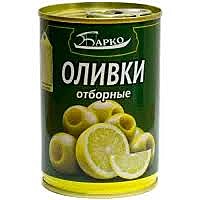 Оливки Барко 280гр Манзанилья с лимоном  1/12   