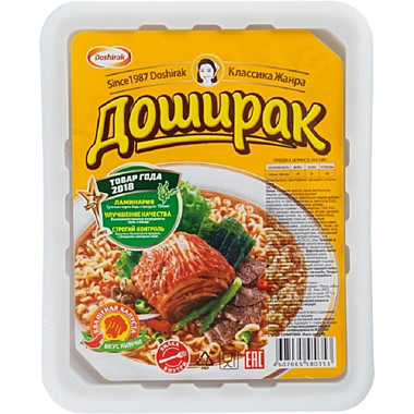 ДОШИРАК лапша б/п 90гр Кимчи 1/24     
