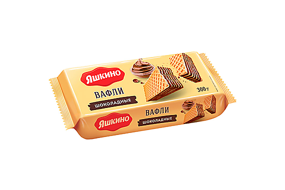 Вафли фас. ЯШКИНО Шоколадные 300гр 1/15 КДВ 