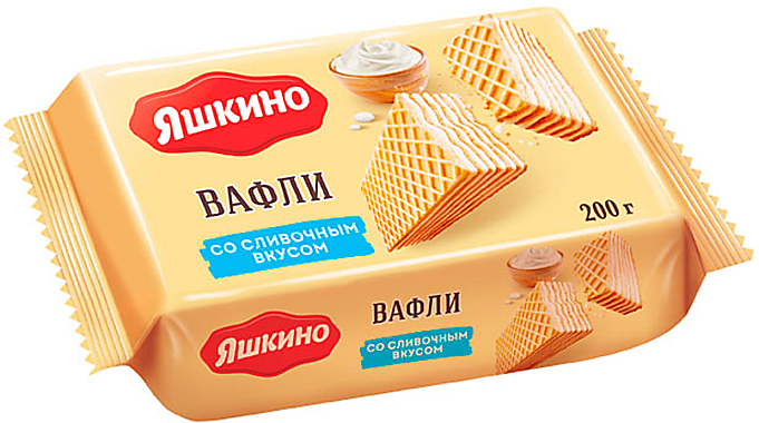 Вафли фас. ЯШКИНО Сливочные 200 г 1/24 КДВ 