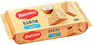 Вафли фас. ЯШКИНО Сливочные 300 г 1/15 КДВ  
