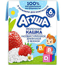 Каша АГУША 2,5% 200г Укрепляй-ка мол-рис клубн/землян/ябл жид 1/10 