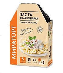 ПАСТА МИРАТОРГ 260гр Карбонара с сыром и беконом 1/6