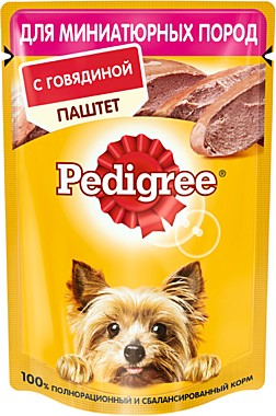 ПЕДИГРИ 80г Паштет говядина д/мал. пород 1/28