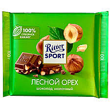 Шоколад РИТТЕР СПОРТ 100г мол. орех лещины дробл. 1/10/12  