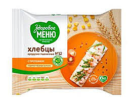 Хлебцы ЗДОРОВОЕ МЕНЮ 90гр кукурузно-пшеничн. 1/20 