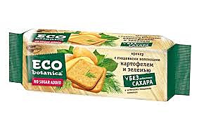 Крекер фас. ECO BOTANICA с пищевыми волокнами,картофелем и зеленью 175гр 1/20