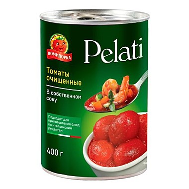 Томаты очищ. Пелати ж/б 400гр. 1/12