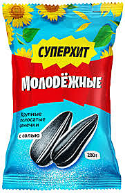 Семечки Молодежные 200гр Суперхит полосотые 1/20 Мартин