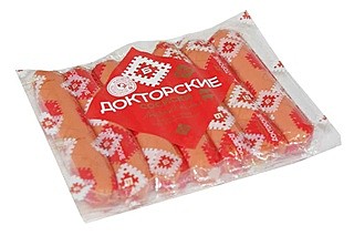 Сосиски Докторские 370/390гр  в/у  (Беларусь)