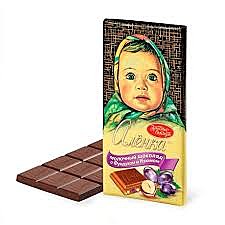 Шоколад АЛЕНКА 90г фундук/изюм 1/15