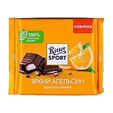 Шоколад РИТТЕР СПОРТ 100г тем. шоколад Яркий апельсин 1/12