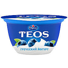 Йогурт САВУШКИН 140гр TEOS Греческий Черника БЗМЖ  1/6