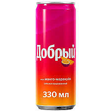 Газ.напиток ДОБРЫЙ 0,33л. Манго маракуйя 1/12