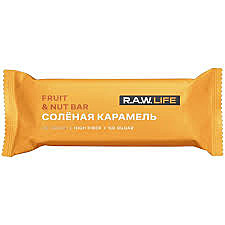 Батончик орех.-фруктовый СОЛЕНАЯ КАРАМЕЛЬ 47гр 1/15 R/A/W/ Live
