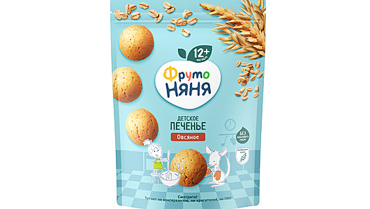Печенье фас. ФРУТОНЯНЯ  Овсяное 120гр 1/6