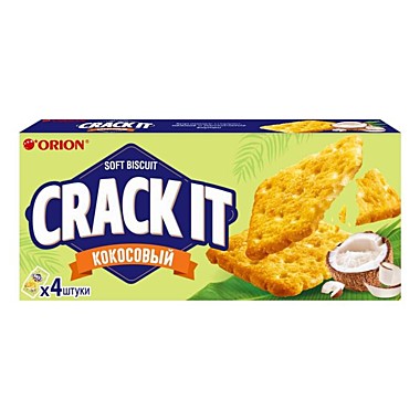 Печенье фас. Crack It Кокосовый 80гр 1/16