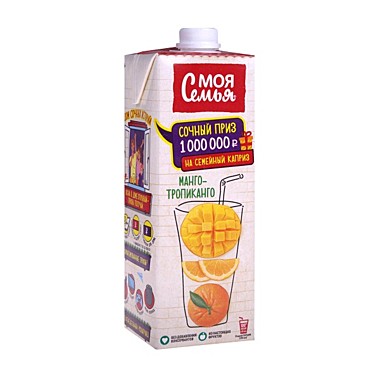 Напиток МОЯ СЕМЬЯ 0,95л Экзотик  манго-тропиканго 1/8  