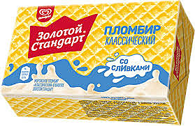 Мороженое ЗОЛОТ.СТАНДАРТ пломбир Брикет 94гр.1/21