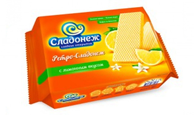 Вафли фас. РЕТРО-СЛАДОНЕЖ лимон 300г 1/12  