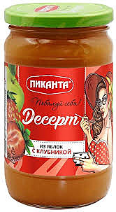 Десерт ПИКАНТА из Яблок с клубникой 370гр 1/6