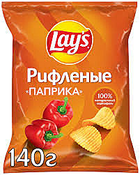 Чипсы ЛЕЙЗ 140г Паприка рифл. 1/19 
