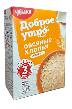 УВЕЛКА Хлопья овсяные 400гр быстрые  1/14/6 