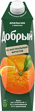 Сок ДОБРЫЙ 1,0л Апельсин 1/12  