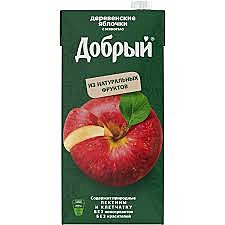 Сок ДОБРЫЙ 2,0л Деревенские яблочки  1/6      