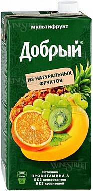 Сок ДОБРЫЙ 2,0л Мультифрукт 1/6   