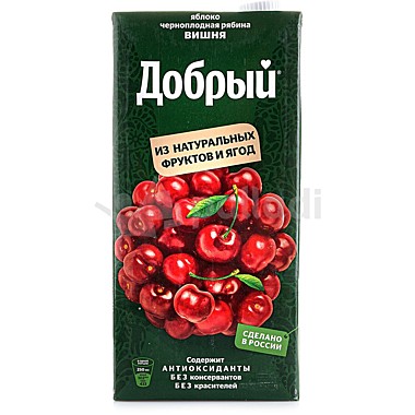 Сок ДОБРЫЙ 2,0л Яблоко/рябина/малина 1/6 