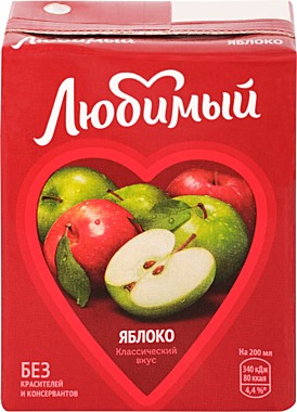 Сок ЛЮБИМЫЙ САД 0,2л яблоко 1/27   