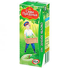 Сок САДЫ ПРИДОНЬЯ 200мл Яблоко 1/27