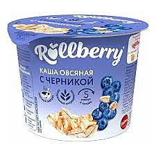 Каша овсяная С Черникой 40гр 1/24 Роллбери 