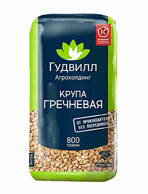 Крупа гречневая ГУДВИЛЛ 800гр  1/12 