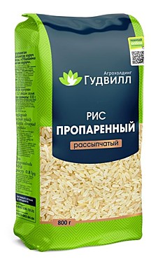 Рис ГУДВИЛЛ 800гр пропарен. 1/12 