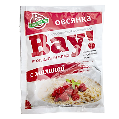 Каша ВИШНЕВЫЙ САД Овсяная 40гр с малиной 1/25