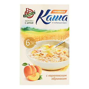 Каша ВИШНЕВЫЙ САД Овсяная 6*40гр С Королевским абрикосом 1/15