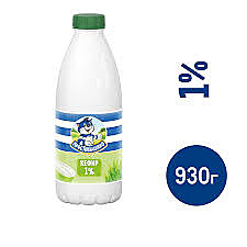 Кефир ПРОСТОКВАШИНО 930г 1%  бут.БЗМЖ 1/6
